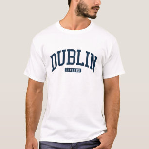 Dublin Ireland College University Style Navy T-Shirt