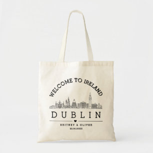 Dublin Ireland Destination Wedding Favors Tote Bag