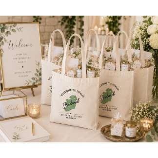 Dublin Ireland Destination Wedding Favors Tote Bag