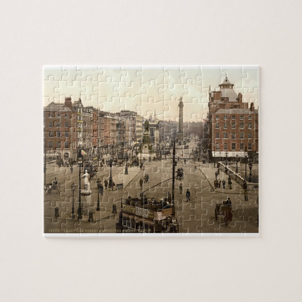 Ireland jigsaw puzzle with early 1900's Dublin street scene