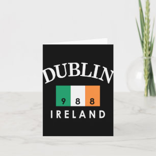 Dublin Ireland Flag Est 988 St Patricks Day  Card