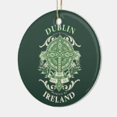 Dublin Ireland Irish Celtic Cross Ceramic Ornament (Left)