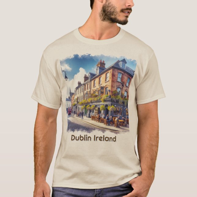 Dublin Ireland Irish Pub Menswear T-Shirt (Front)