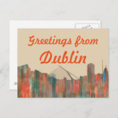 Dublin  Ireland Skyline-Navaho Postcard (Front/Back)