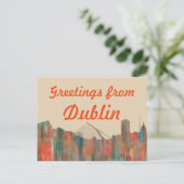 Dublin  Ireland Skyline-Navaho Postcard (Standing Front)