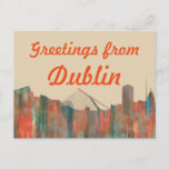 Dublin  Ireland Skyline-Navaho Postcard