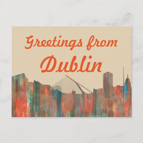 Dublin  Ireland Skyline_Navaho Postcard