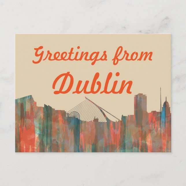 Dublin  Ireland Skyline-Navaho Postcard (Front)