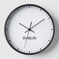 Dublin Ireland Time Zone Newsroom Style Clock