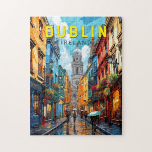 Dublin Ireland Travel Art Vintage Jigsaw Puzzle