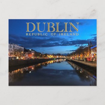 Dublin Ireland Travel Postcard by keyandcompass at Zazzle