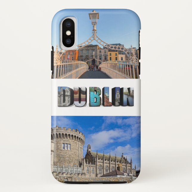 Dublin Ireland Vacation 2 Photos Collage Case-Mate iPhone Case (Back)
