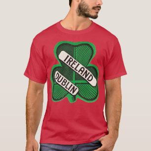 Dublin Ireland Vintage Travel Souvenir Clover T-Shirt