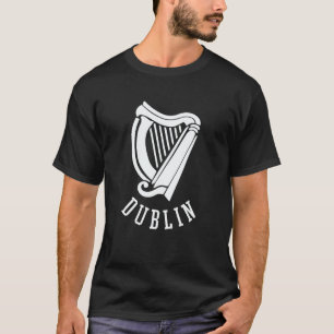 Dublin Irish Celtic Harp s Medieval s Emblem of Du T-Shirt