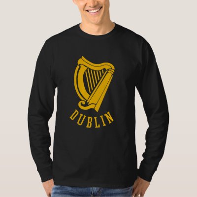 Dublin Irish Celtic Harp s Medieval s Emblem of Du T-Shirt