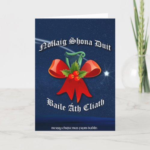 Dublin Irish Christmas Card _ Nollaig Shona Duit