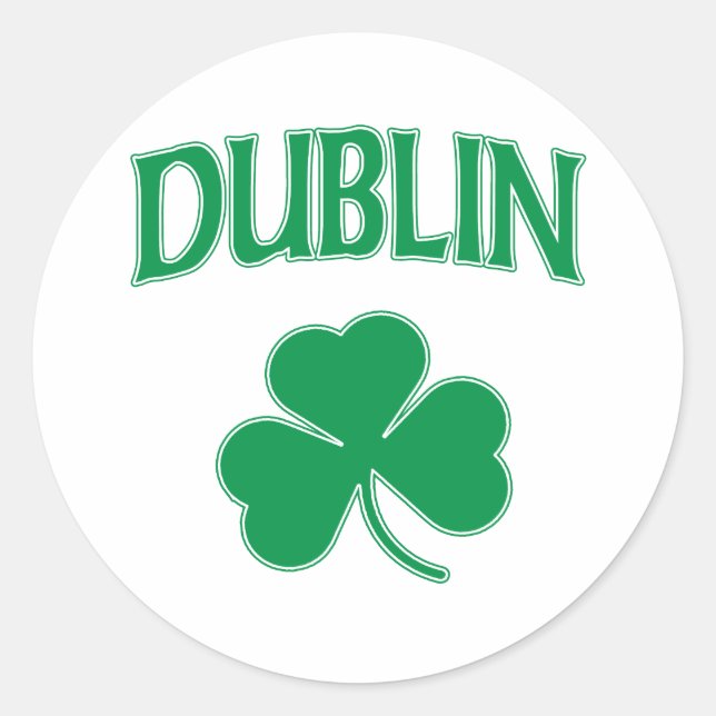 Dublin Irish Classic Round Sticker (Front)