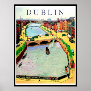 Dublin, O'Connell Bridge over the River Liffey Poster