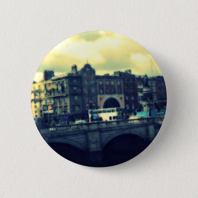 Dublin Pop Art Pinback Button (Front)