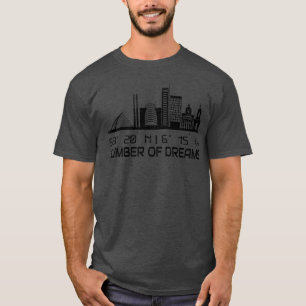 Dublin Skyline GPS Coordinates City Dream City 1 T-Shirt