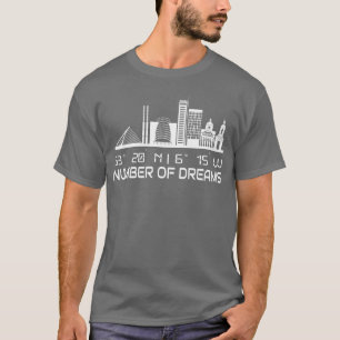 Dublin Skyline GPS Coordinates City Dream City T-Shirt
