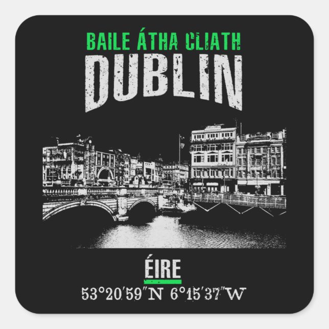 Dublin Square Sticker (Front)