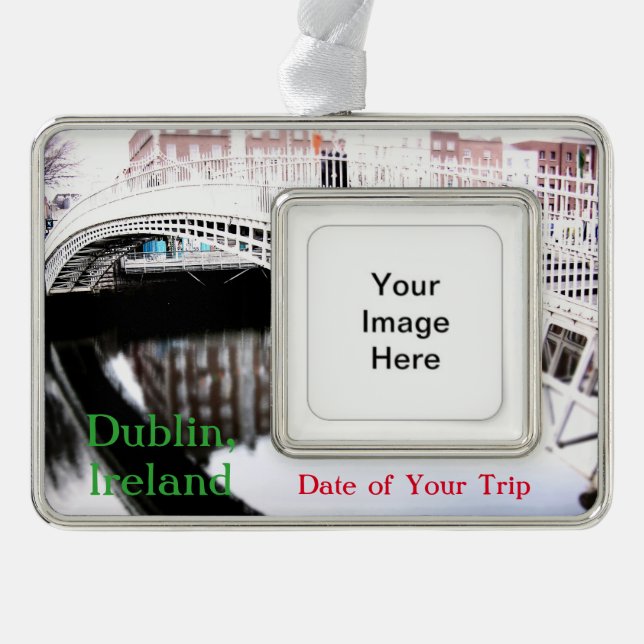 Dublin Travel Christmas Ornament Customizable (Front)