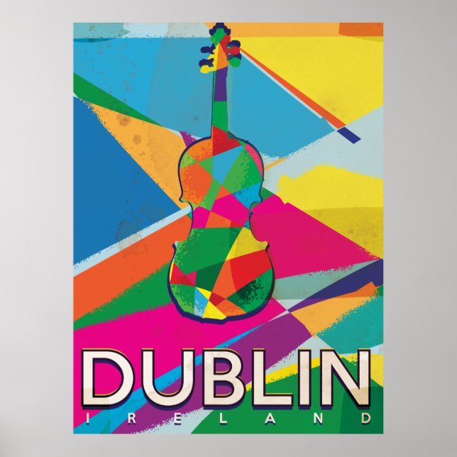 Dublin Vintage Travel poster (Front)