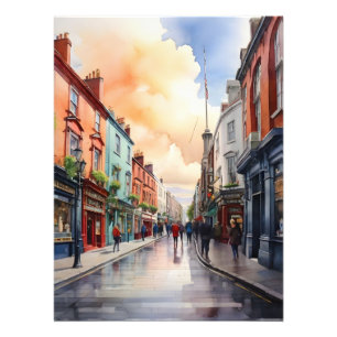 Dublin watercolor art photo print