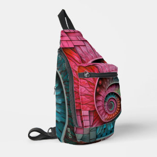 Dubman Designs: Fibonacci Mosaic Spiral Sling Bag
