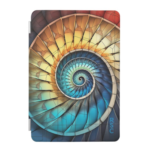 Dubman Does Design: Fibonacci Rainbow Spectrum iPad Mini Cover (Front)