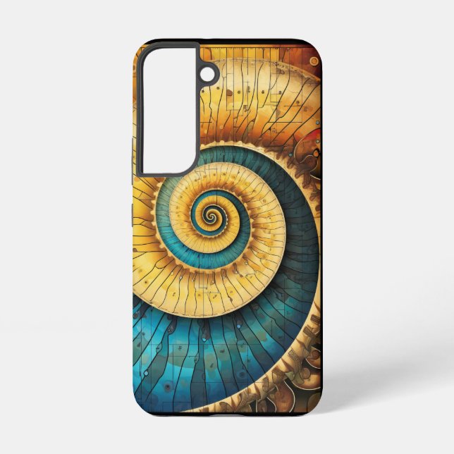 Dubman Does Design: Glowing Fibonacci Spiral Art Samsung Galaxy Case (Back)