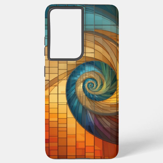 Dubman Does Design: Glowing Fibonacci Spiral Art Samsung Galaxy Case (Back)
