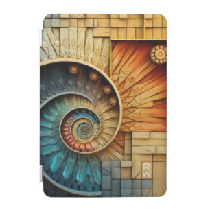 Dubman Does Design: Glowing Fibonacci Spiral Mono iPad Mini Cover