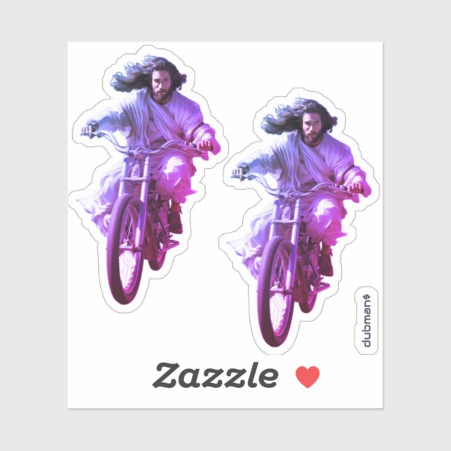 Dubman Does Design: Jesus on Wheels, Heaven sent Sticker (Sheet)