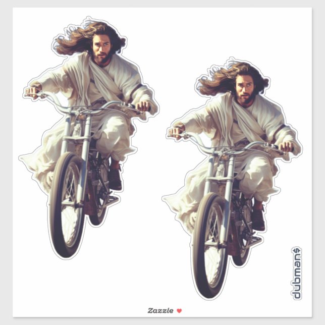 Dubman Does Design: Jesus on Wheels, Heaven sent Sticker (Sheet)