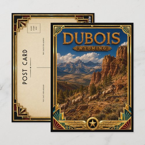 Dubois Wyoming Vintage Art Deco Golden Age Postcard
