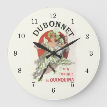 Dubonnet Lady Wall Clock by Vintage_Obsession at Zazzle