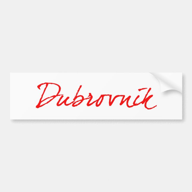 Dubrovnik Bumper Sticker (Front)