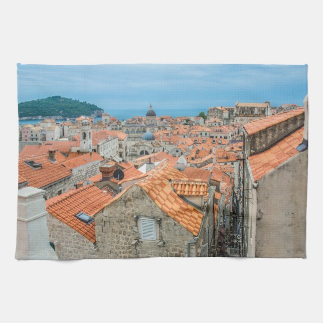 Dubrovnik city center kitchen towel (Horizontal)