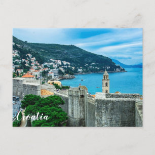 Dubrovnik city wall postcard
