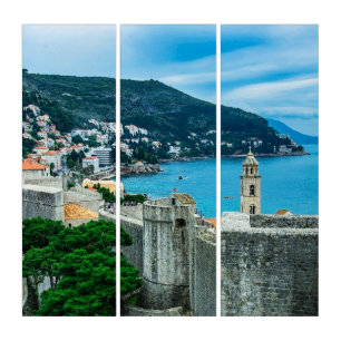 Dubrovnik city wall triptych