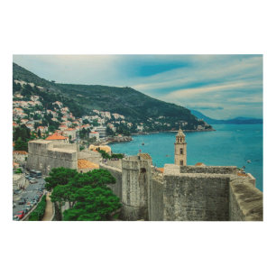 Dubrovnik city wall wood wall art