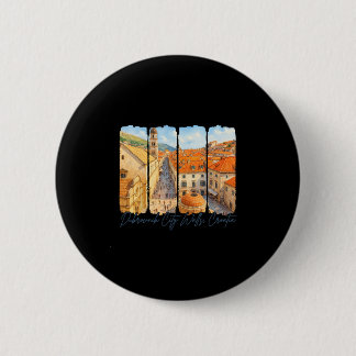 Dubrovnik City Walls Croatia Travel Brushstroke So Button