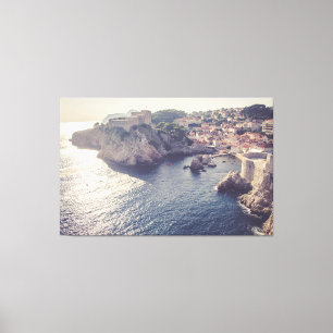 Dubrovnik Croatia at Sunset 60x38 Large Canvas Print