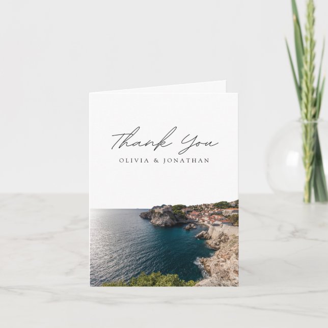 Dubrovnik Croatia Blank Thank You Card (Front)