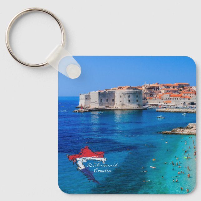 Dubrovnik | Croatia | Hrvatska | Adriatic Sea Keychain (Front)