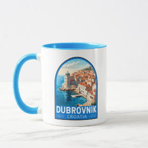 Dubrovnik Croatia Travel Art Vintage Mug