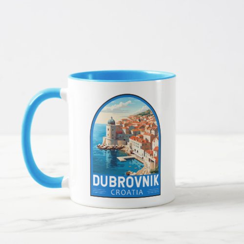 Dubrovnik Croatia Travel Art Vintage Mug