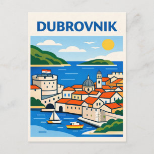 Dubrovnik Croatia Travel Postcard
